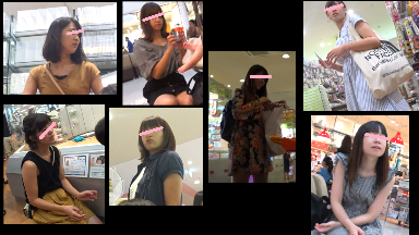 美人ママさん7人分の生P逆さ撮り。顔出し。