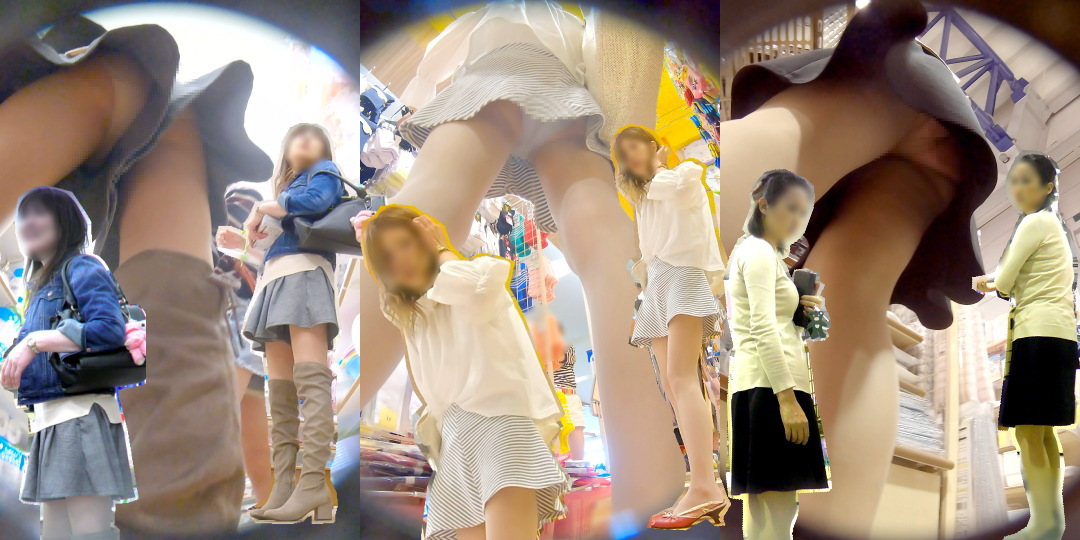 スケベな生足で誘うビッチ人妻たちのパンチラ