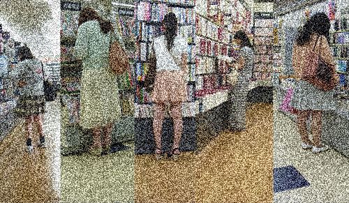 おねーさんの逆さ撮り