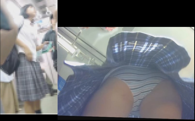 Jk逆さ　ガッツリ撮れました＃５　未経験女子のパンティー