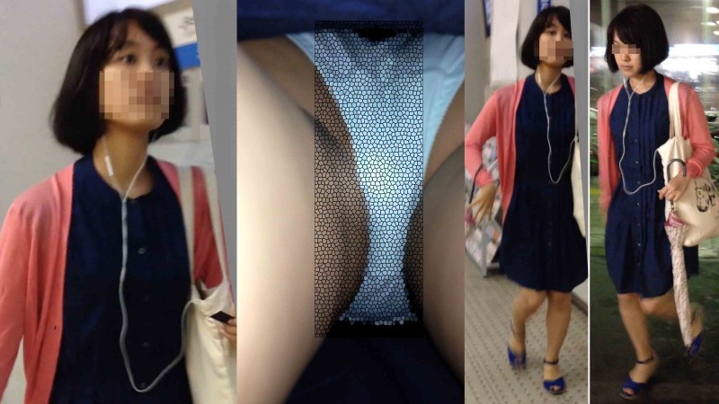 4K bomb502 女優系美人JDの黒髪ショートボブJDの薄ブルー生P　エスカ直下